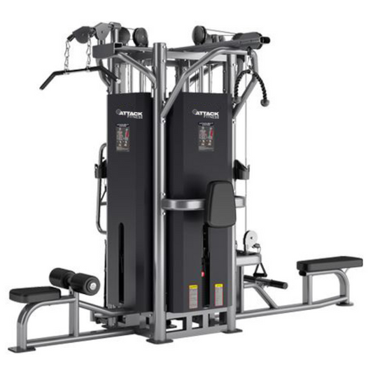 Attack Fitness 4 Station Lat Pull/Low Row/Tricep - Prime Training Gear