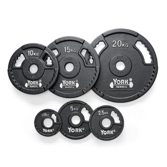 York G2 Cast Iron Olympic Weight Plate Set - 125kg